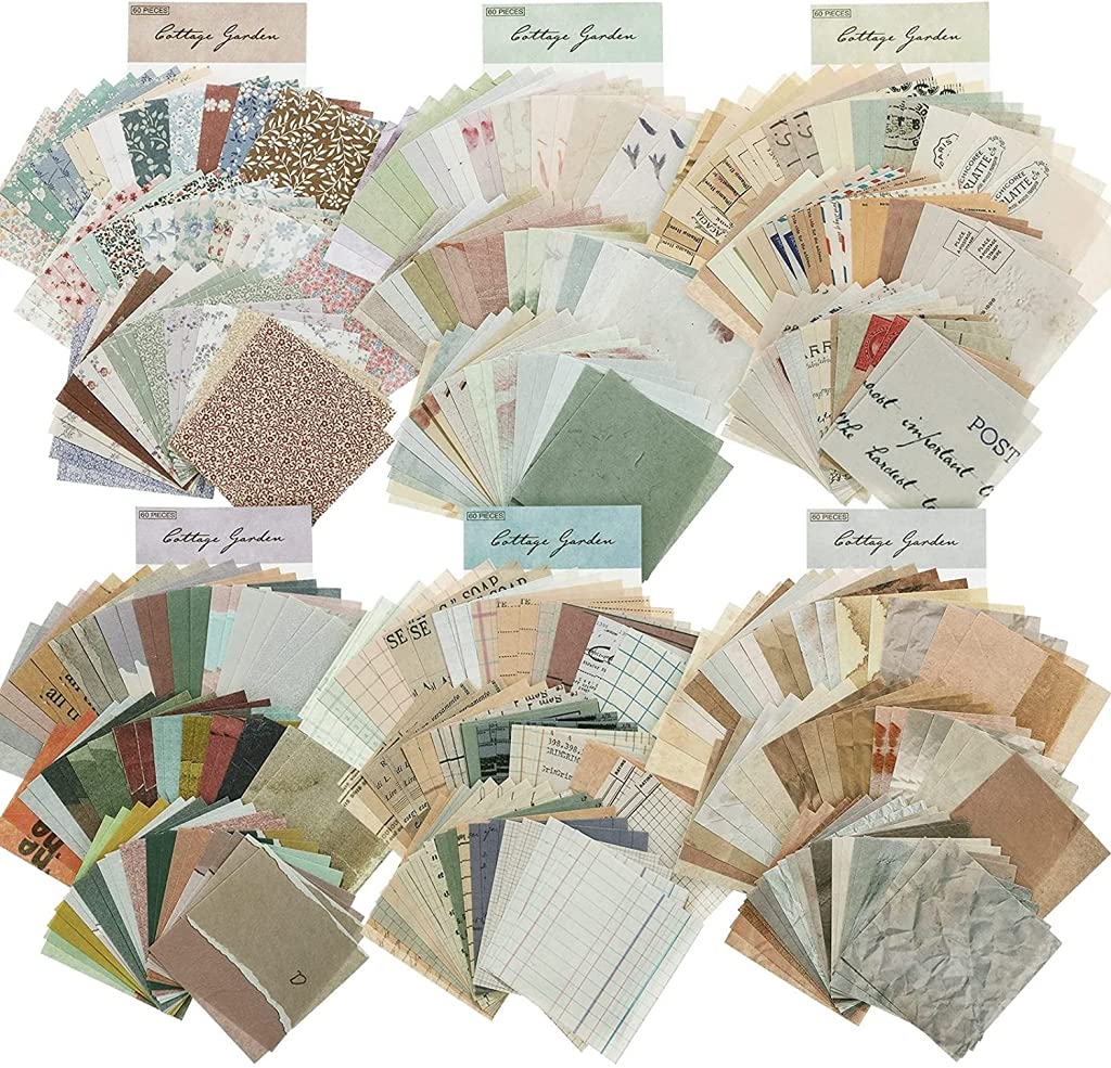 HASTHIP 360 Sheets Vintage Scrapbook Paper Supplies DIY Journaling Supplies for Writing Drawing Scrapbook Materials for Craft Travel Journal 6 Sets HASTHIP 360 Sheets Vintage Scrapbook Paper Supplies DIY Journaling Supplies for Writing Drawing Scrapbook Materials for Craft Travel Journal 6 Sets